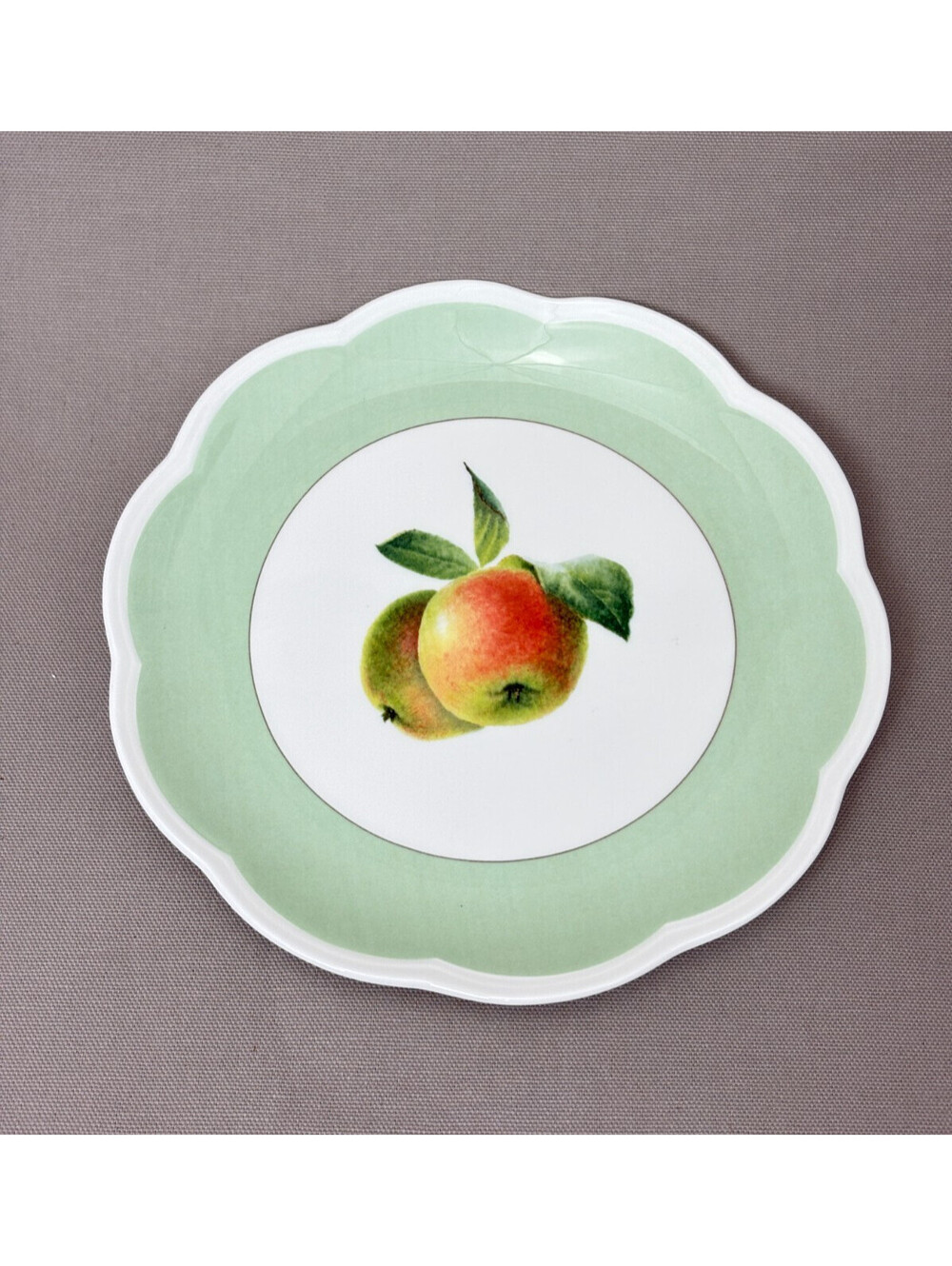 Lenox Orchard In Bloom Catherine McClung Salad Plate Apple Fruit Scalloped 8.25"